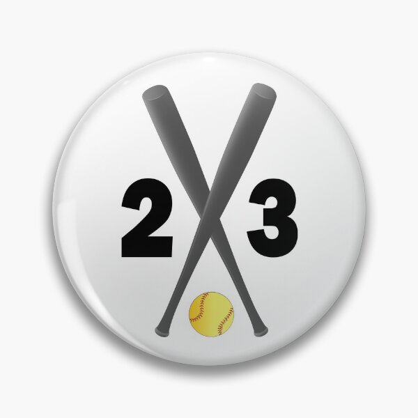 Item preview, Softball number 23 - twenty three with bats and ball designed and sold by AllShirts21.