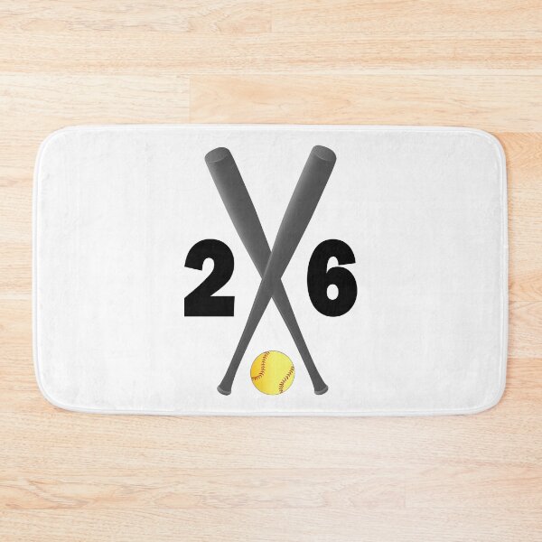 Item preview, Softball number 26 - twenty six with bats and ball designed and sold by AllShirts21.