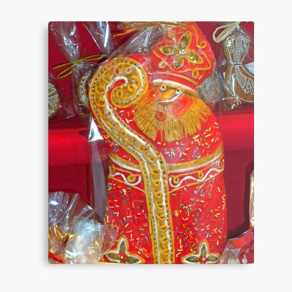 St. Nicholas Cookies for sale at the Christmas Market. Metal Print