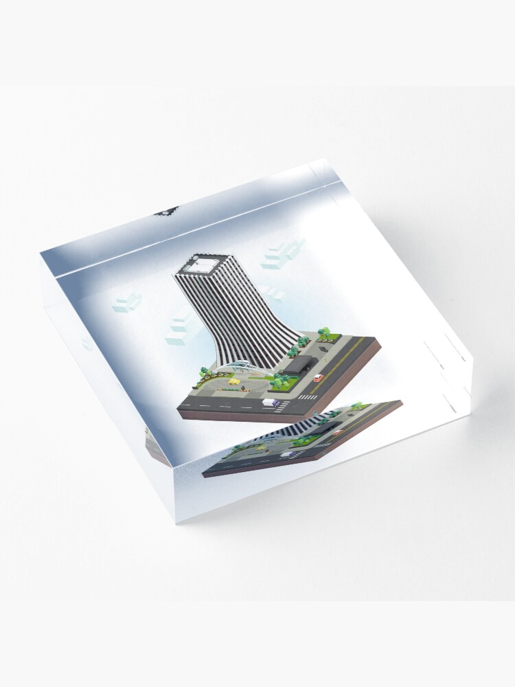 Alternate view of City Blocks: The Metropolitan Building (Rochester, NY) Acrylic Block