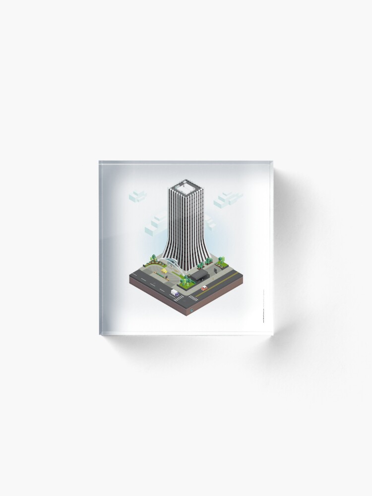Alternate view of City Blocks: The Metropolitan Building (Rochester, NY) Acrylic Block