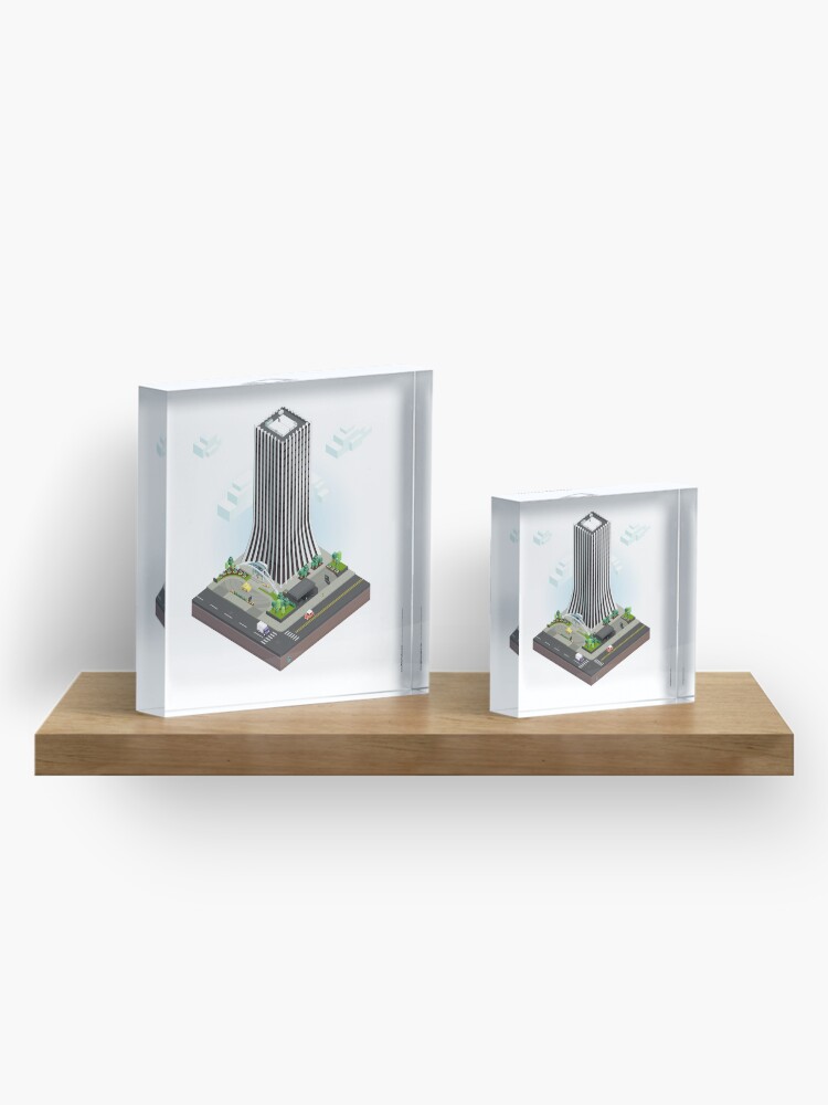 Alternate view of City Blocks: The Metropolitan Building (Rochester, NY) Acrylic Block