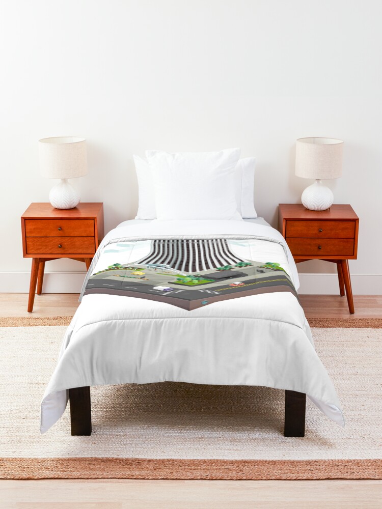 Alternate view of City Blocks: The Metropolitan Building (Rochester, NY) Comforter