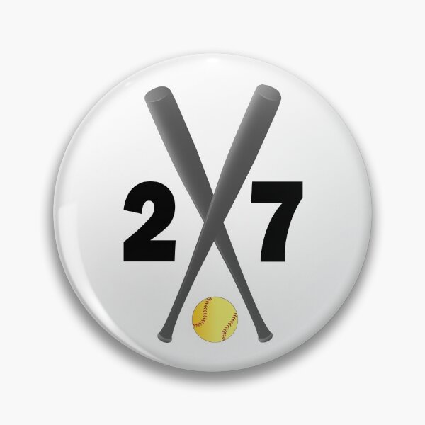 Item preview, Softball number 27 - twenty seven with bats and ball designed and sold by AllShirts21.