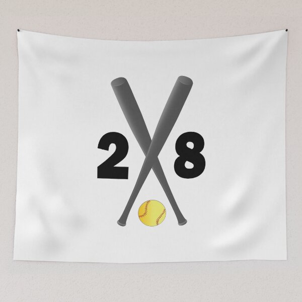 Item preview, Softball number 28 - twenty eight with bats and ball designed and sold by AllShirts21.