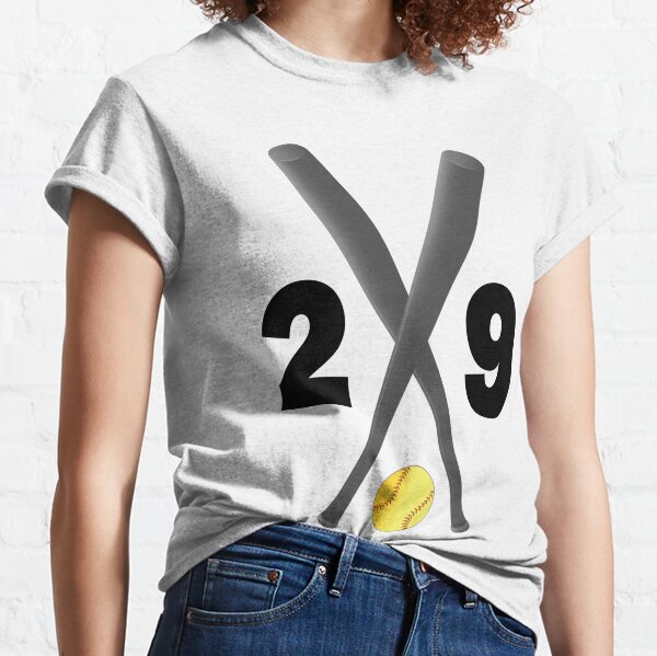 Softbol número 29: veintinueve con bates y pelota Camiseta clásica