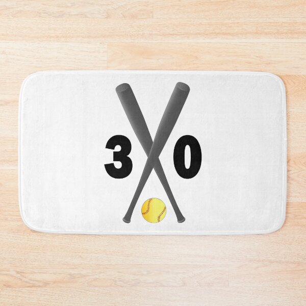 Item preview, Softball number 30 - thirty with bats and ball designed and sold by AllShirts21.