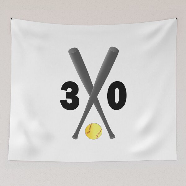 Item preview, Softball number 30 - thirty with bats and ball designed and sold by AllShirts21.
