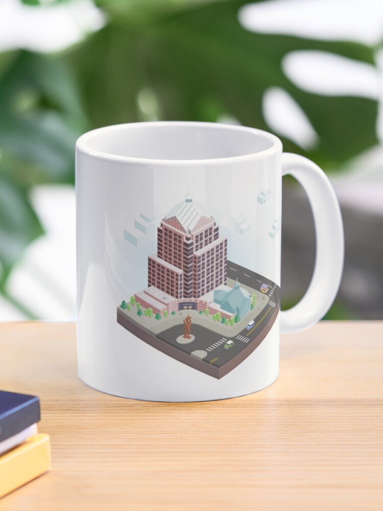 Coffee Mug, City Blocks: Legacy Tower (Rochester, NY) designed and sold by MetroPosters