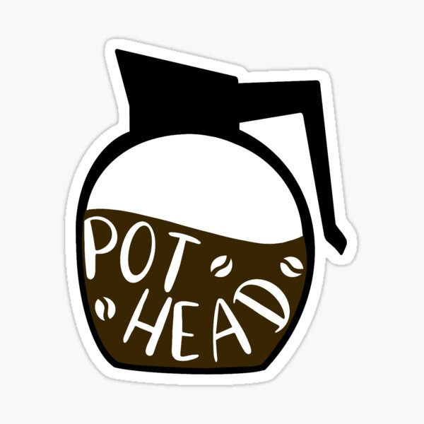 Download Coffee Pot Head Stickers Redbubble