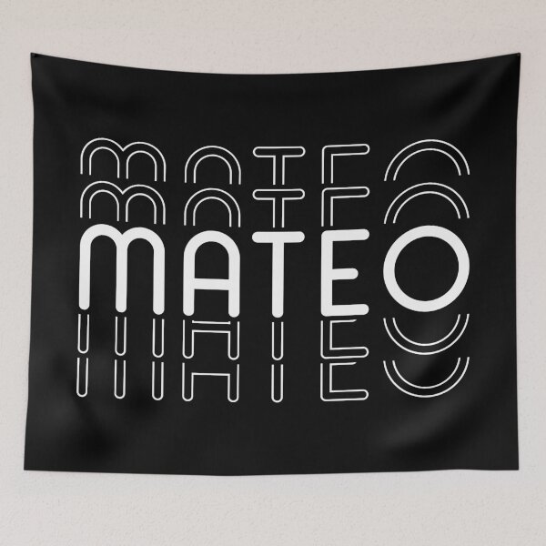 Item preview, Nombre Mateo en estilo blanco y negro designed and sold by Time-is-Money.