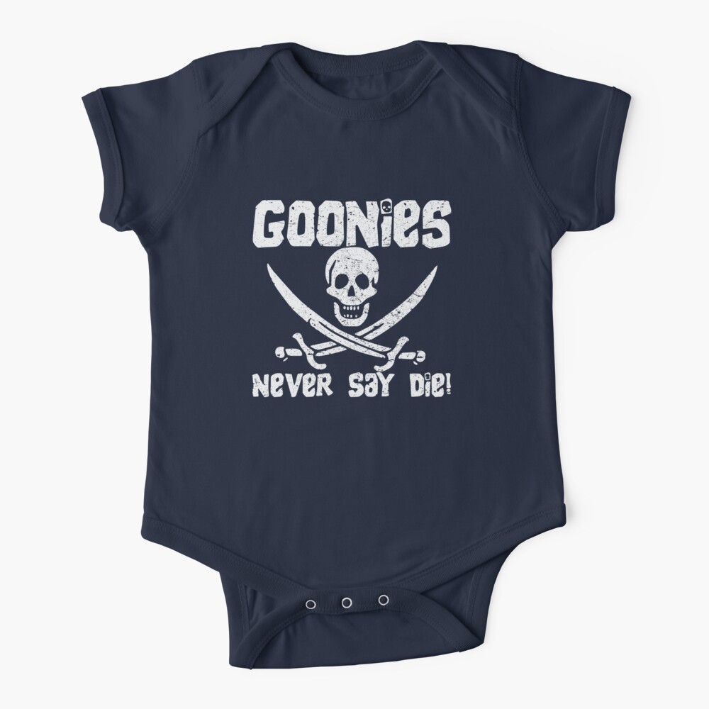 Goonies Never Say Die! Distressed Design For Men, Women, Kids Baby One-Piece