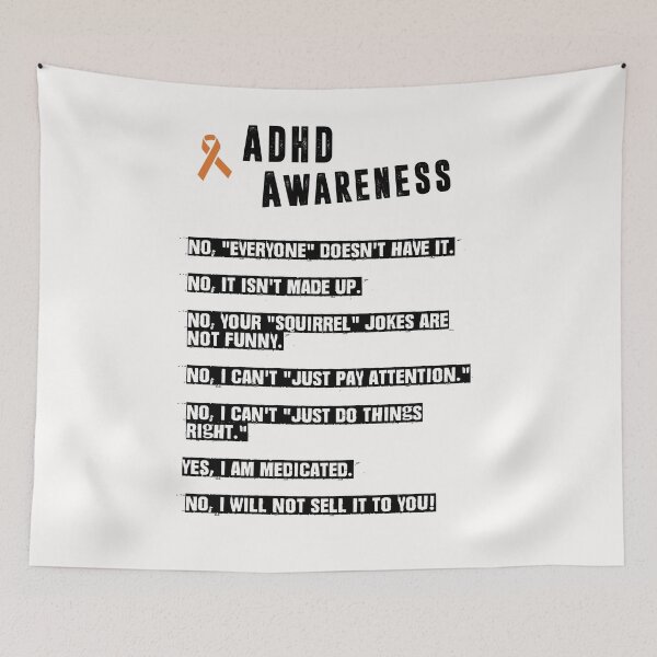 Item preview, ADHD Awareness - Orange Ribbon designed and sold by quinnhopp.