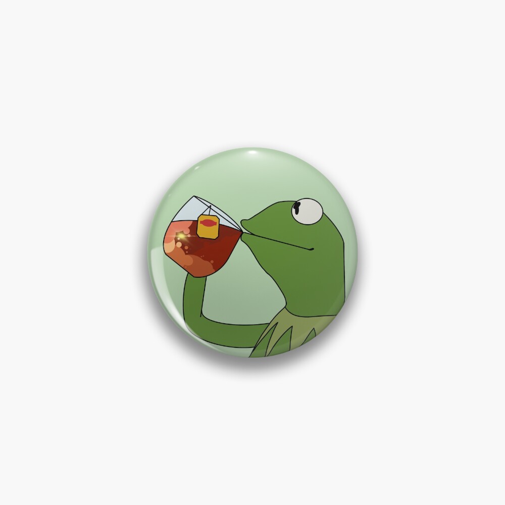 "Lipton Iced Tea Kermit" Pin for Sale by KayDay Redbubble