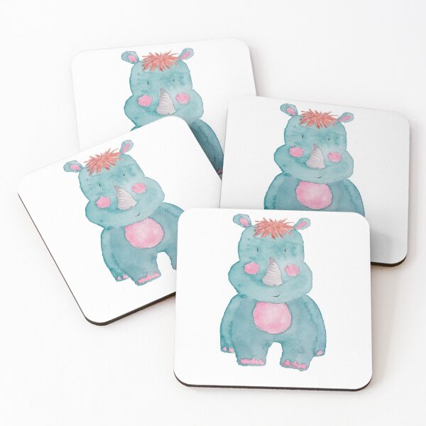 Item preview, Rhinocerus Safari Watercolor Art designed and sold by MaikeArts.