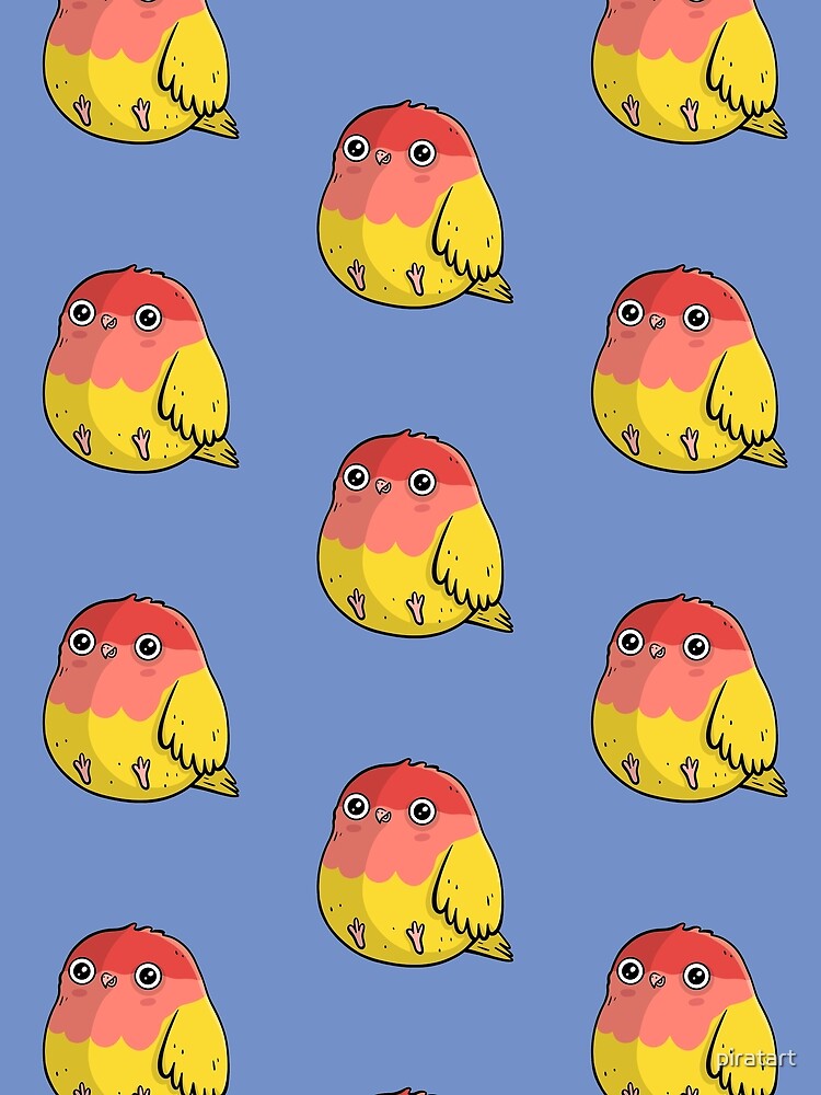 Dicker Vogel Pfirsichköpfchen Design von piratart