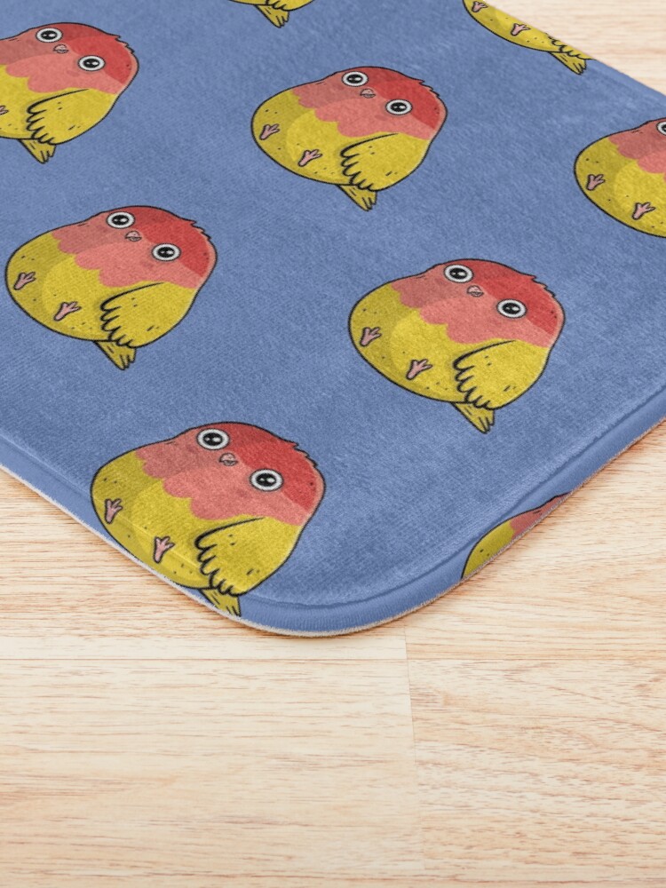Alternate view of Cute Lutino Lovebird Chubby Bird Design Bath Mat