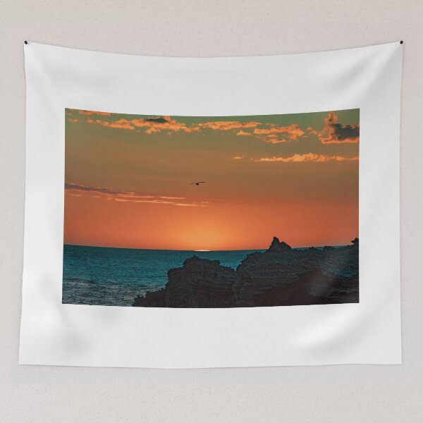 Item preview, Seagull flying into the sunset Point Peron WA designed and sold by BigAndRed.