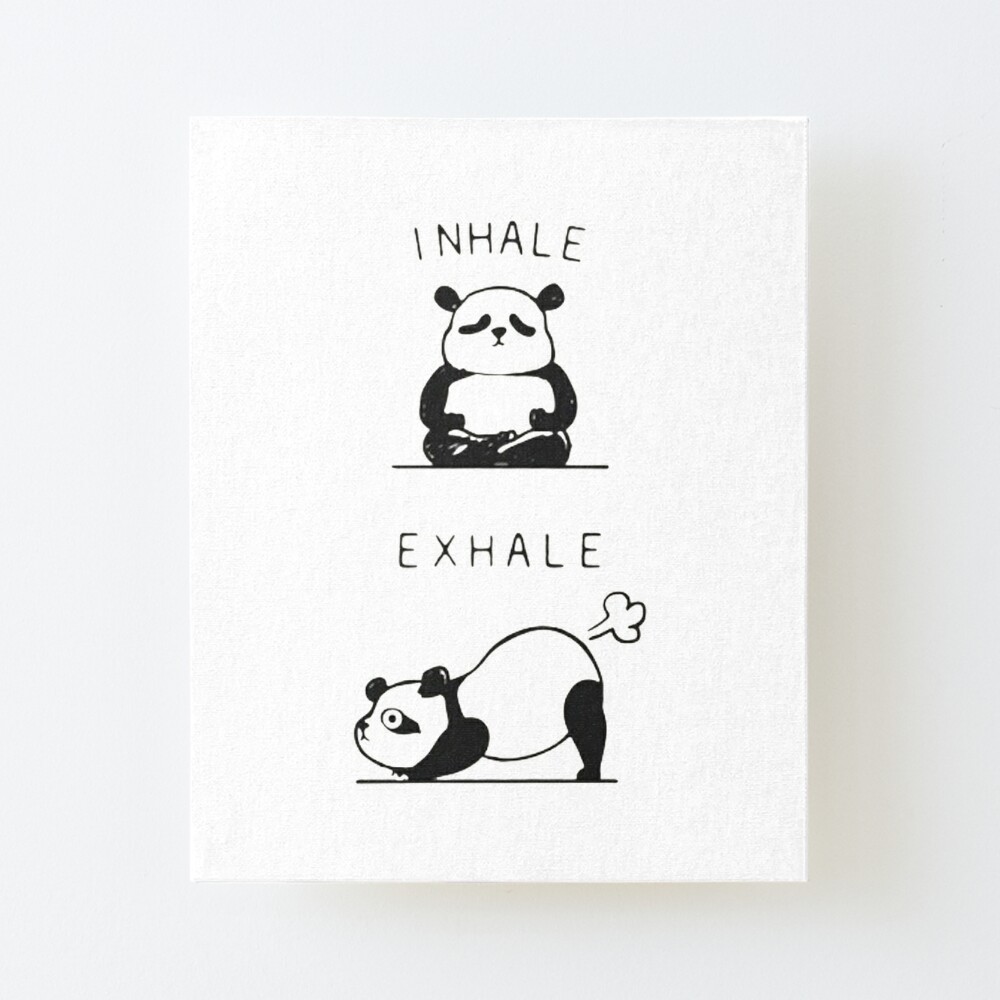 Panda Yoga, Mini Art Print Framed Art Print