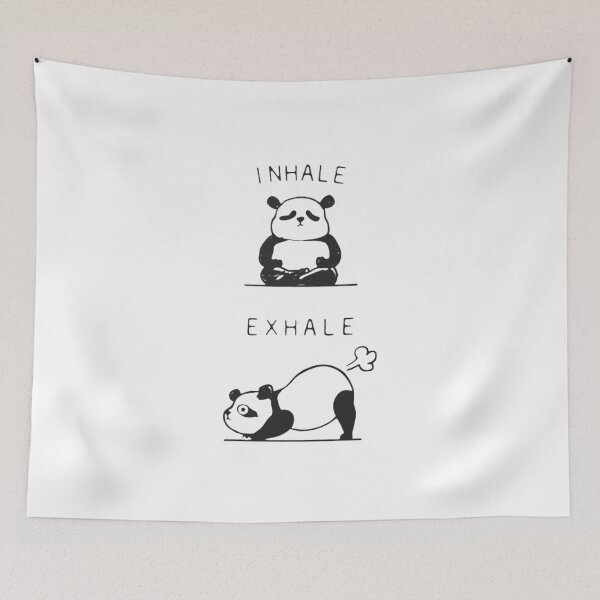 Item preview, Panda Inhale Exhale Fart - Yoga Meditation - Funny phrase designed and sold by MindChirp.