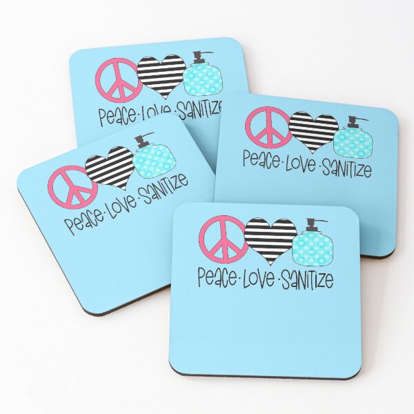 Item preview, Peace love sanitize hand sanitizer funny health cute designed and sold by tiffanator606.