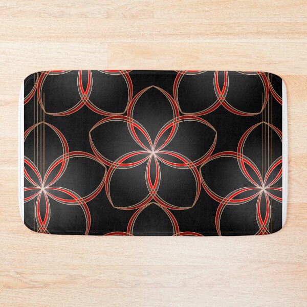 Item preview, Red and gray floral pattern designed and sold by MelAislingArt.