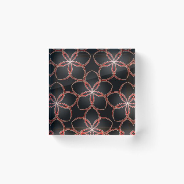 Item preview, Red and gray floral pattern designed and sold by MelAislingArt.