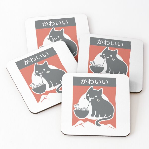 Item preview, Vintage Japenese Ramen Cat designed and sold by suddenlysomeday.