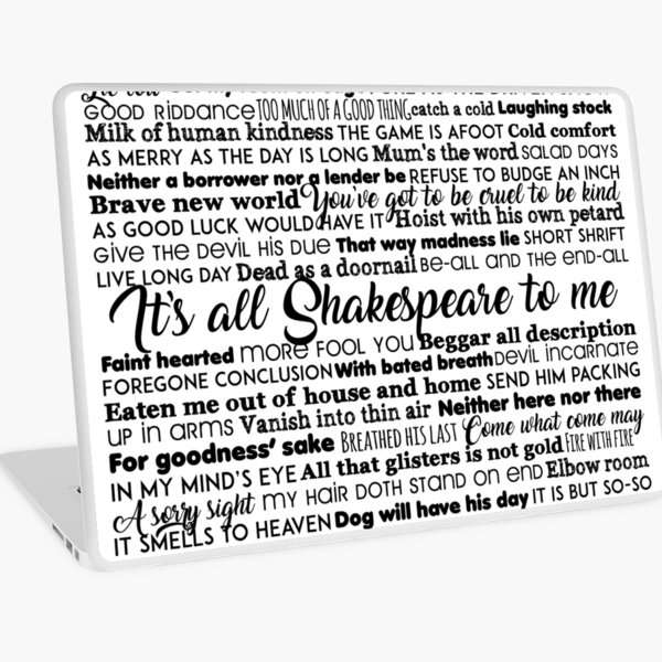 Aperçu de l'œuvre C'est tout pour Shakespeare (version sombre) créée et vendue par Styled Vintage.