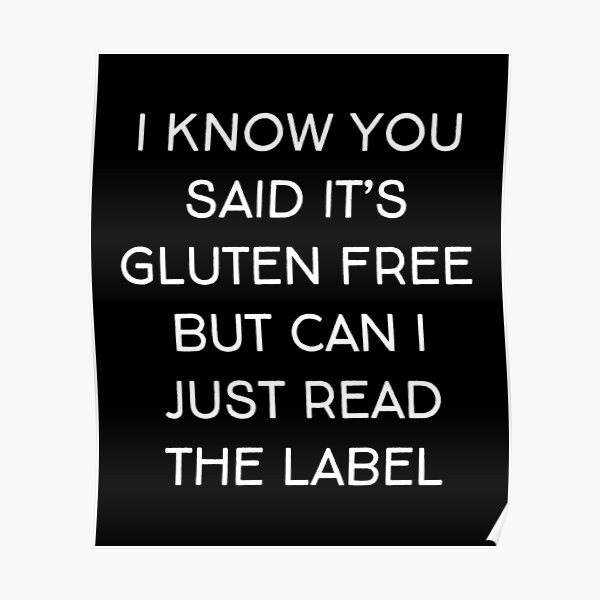 Gluten Free Posters for Sale | Redbubble