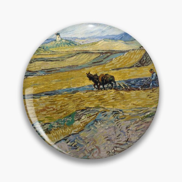 Item preview, Enclosed Field with Ploughman by Vincent Van Gogh (1889) designed and sold by allhistory.