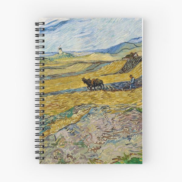 Item preview, Enclosed Field with Ploughman by Vincent Van Gogh (1889) designed and sold by allhistory.