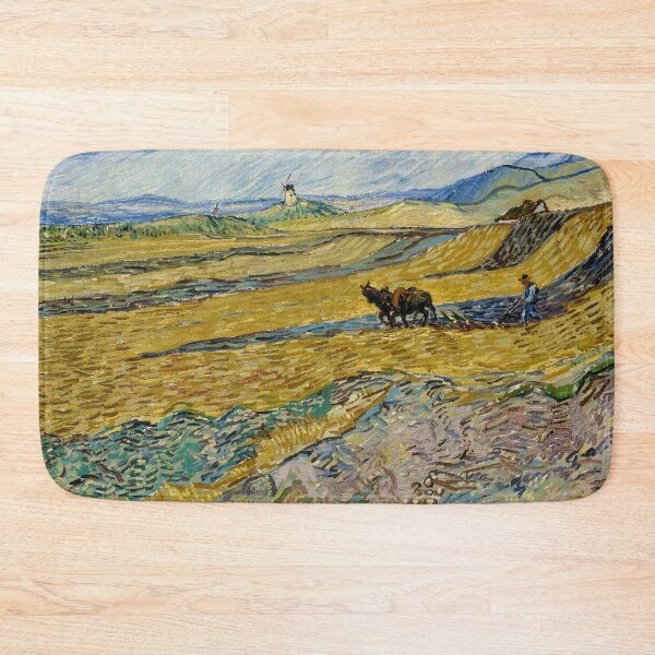 Item preview, Enclosed Field with Ploughman by Vincent Van Gogh (1889) designed and sold by allhistory.