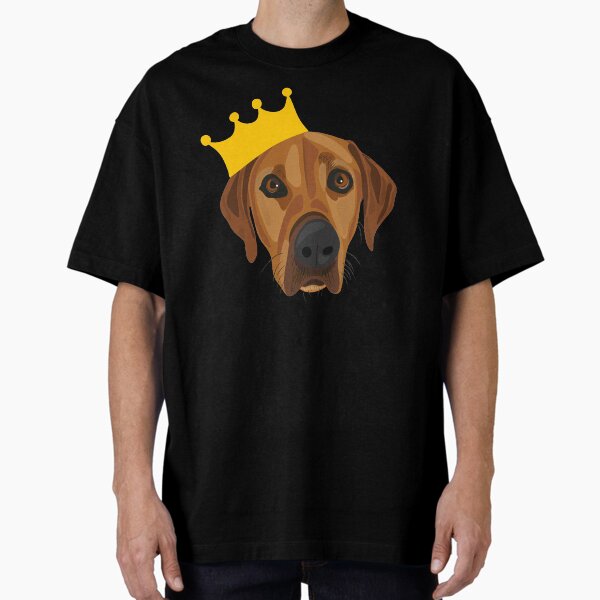 Lord Tank - Custom Dog Digitally Drawn Artwork - Rhodesian Ridgeback by Design by Cheyney Oversized T-Shirt