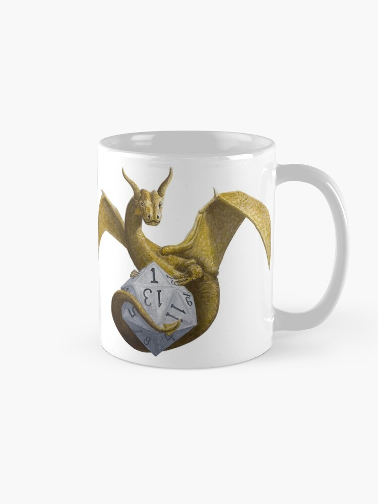 Alternate view of Bronze Dragon On Silver D20 Mug