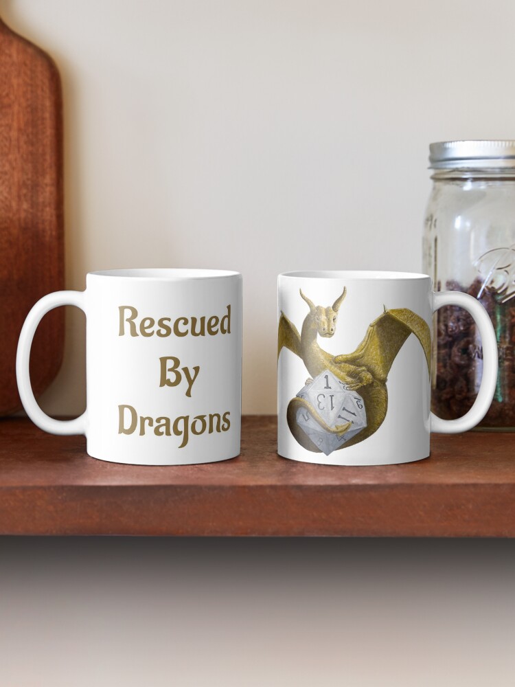 Alternate view of Bronze Dragon On Silver D20 Mug