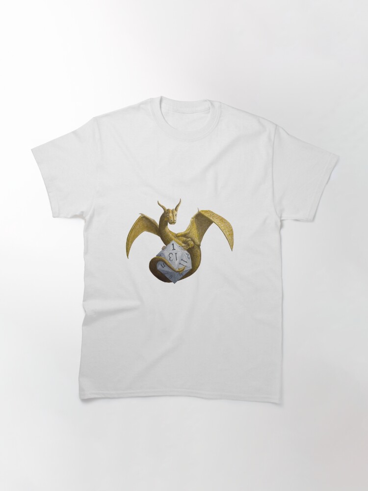 Alternate view of Bronze Dragon On Silver D20 Classic T-Shirt