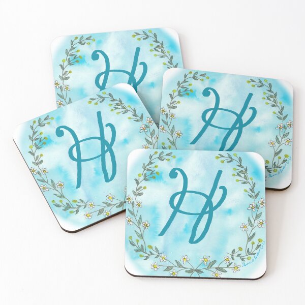 Item preview, Blue Daisies Initial H designed and sold by Theresa Welham.
