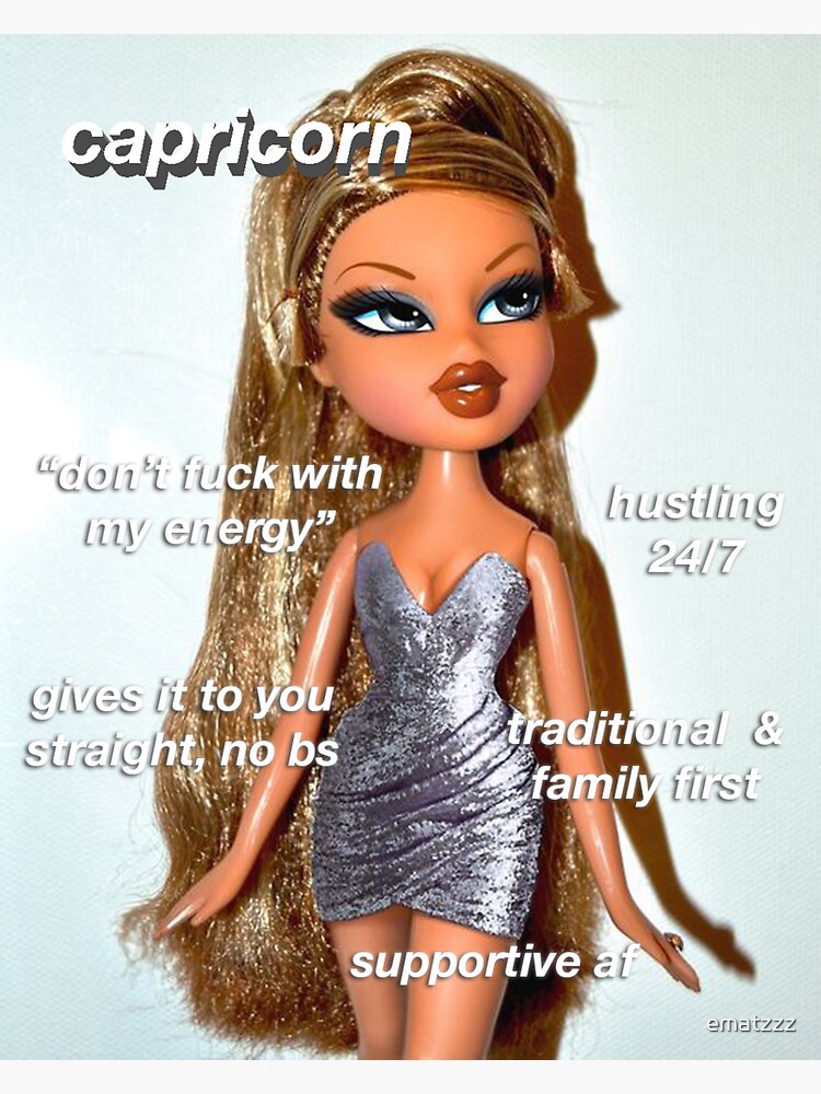 Capricorn Bratz Sticker For Sale By Ematzzz Redbubble