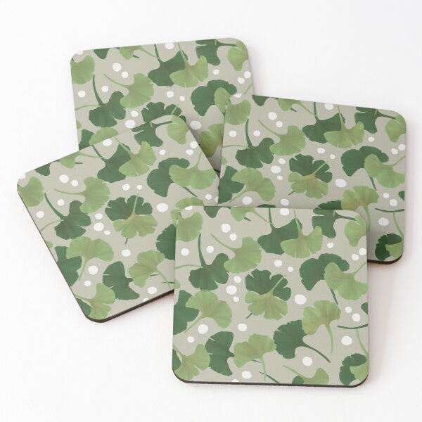 Item preview, Flight of Ginkgo in Grey designed and sold by Seaofleaves.