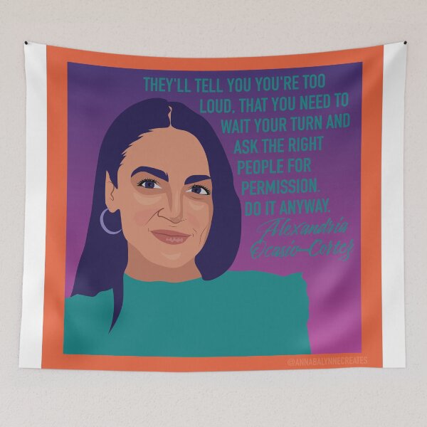 Item preview, Alexandria Ocasio-Cortez designed and sold by Annabalynne.