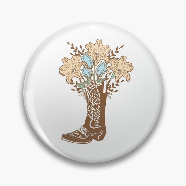 Item preview, Cowboy Boot with Flowers designed and sold by MyMaxDesign.