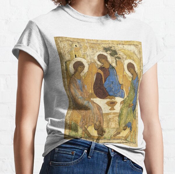 Clothing, Holy Trinity, Hospitality of Abraham; by Andrei Rublev; tempera on panel; Tretyakov Gallery (Moscow) Classic T-Shirt
