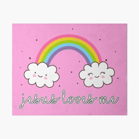 "Jesus Loves Me - Rainbow" Art Board Print by jonathancellona | Redbubble
