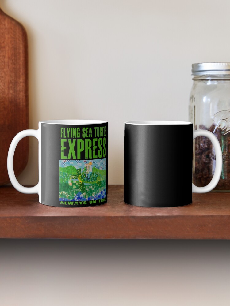 Alternate view of Flying Sea Turtle Express Departs Vancouver on Schedule Mug