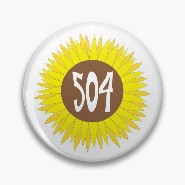 Item preview, Hand Drawn Louisiana Sunflower 504 Area Code designed and sold by itsrturn.