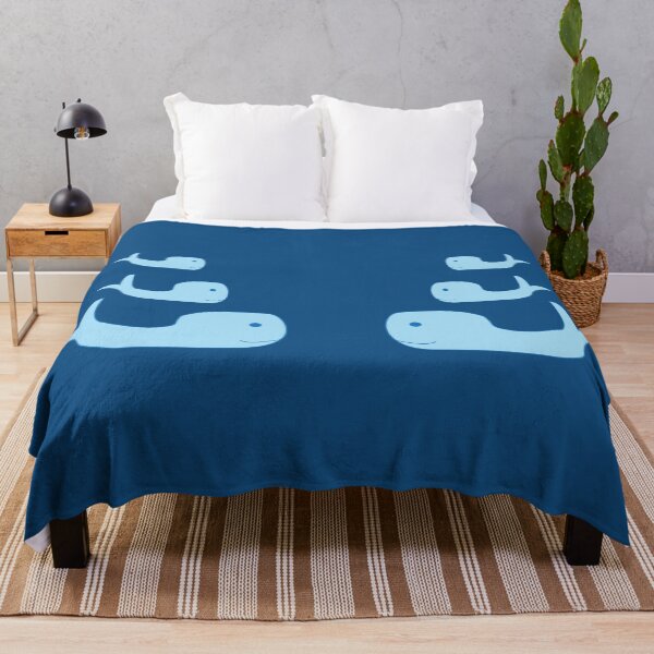 Aperçu de l'œuvre Trois baleines bleues mignonnes créée et vendue par lucybrownlane.