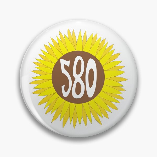 Item preview, Hand Drawn Oklahoma Sunflower 580 Area Code designed and sold by itsrturn.