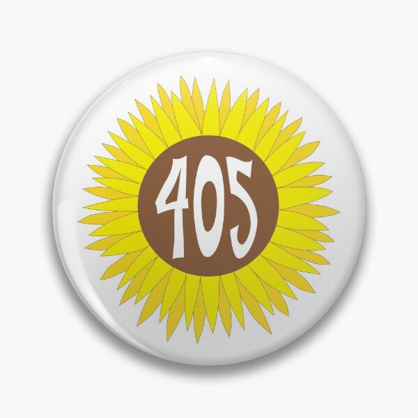 Item preview, Hand Drawn Oklahoma Sunflower 405 Area Code designed and sold by itsrturn.