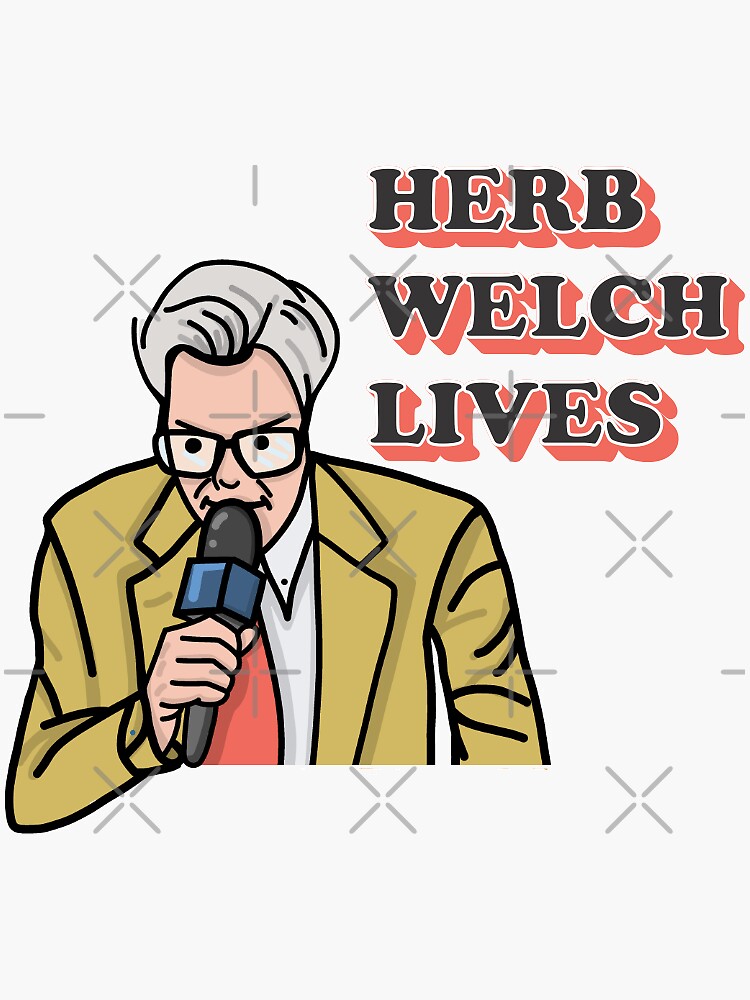 "Herb Welch Lives Bill Hader SNL Sticker" Sticker for Sale by elenachat